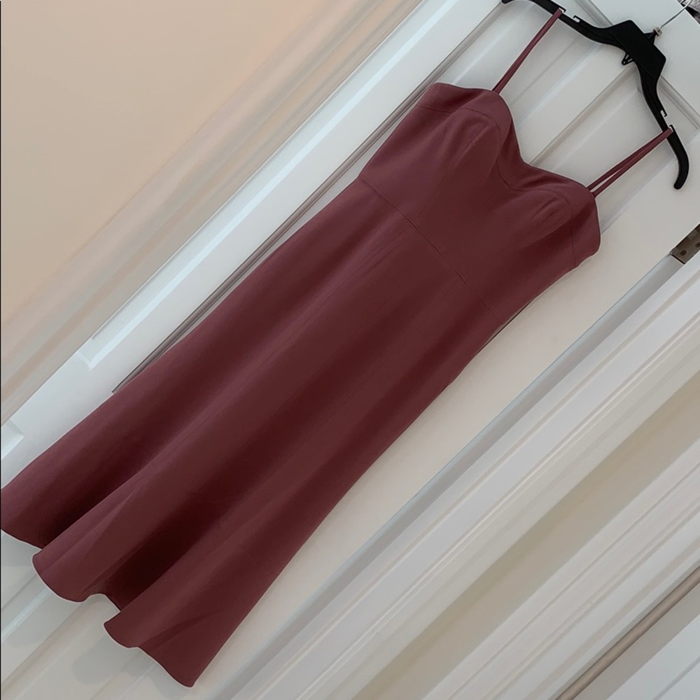 BHLDN Mauve Strapless Maxi Dress with Spaghetti Straps